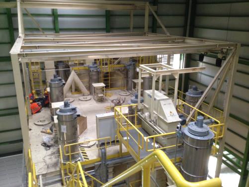 Batch Plant in a Glass Wool Factory
